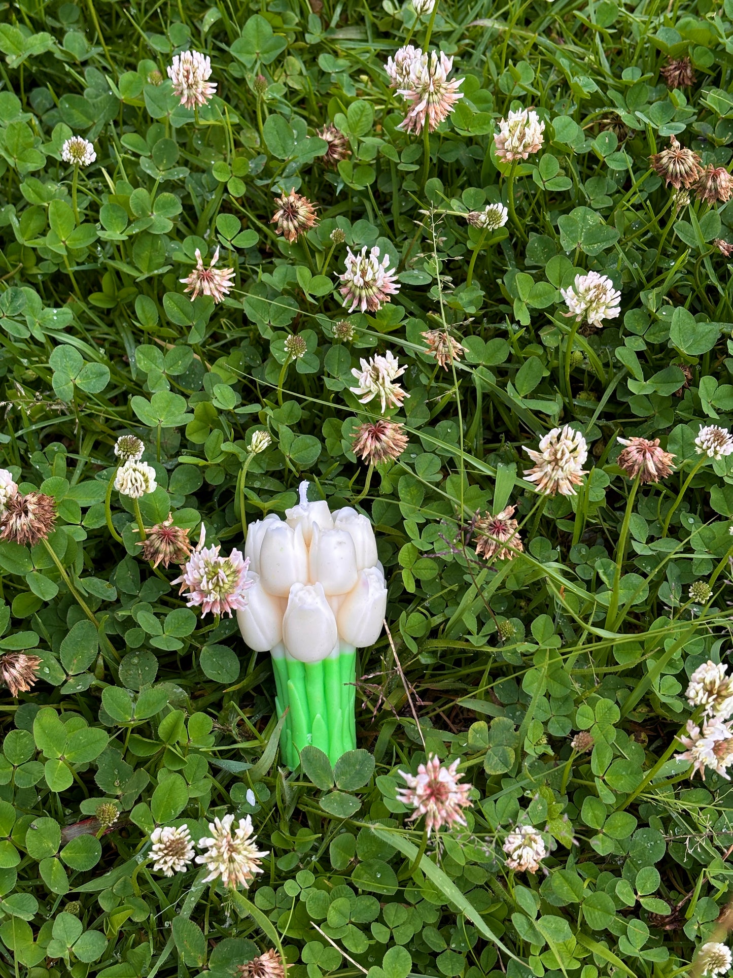 Tulip bouquet candle