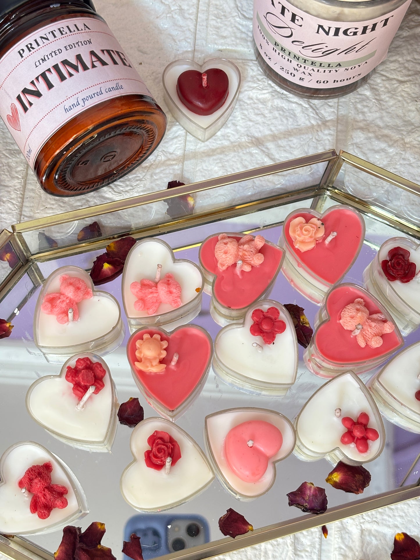 Assorted Heart t-light (pack of 12)