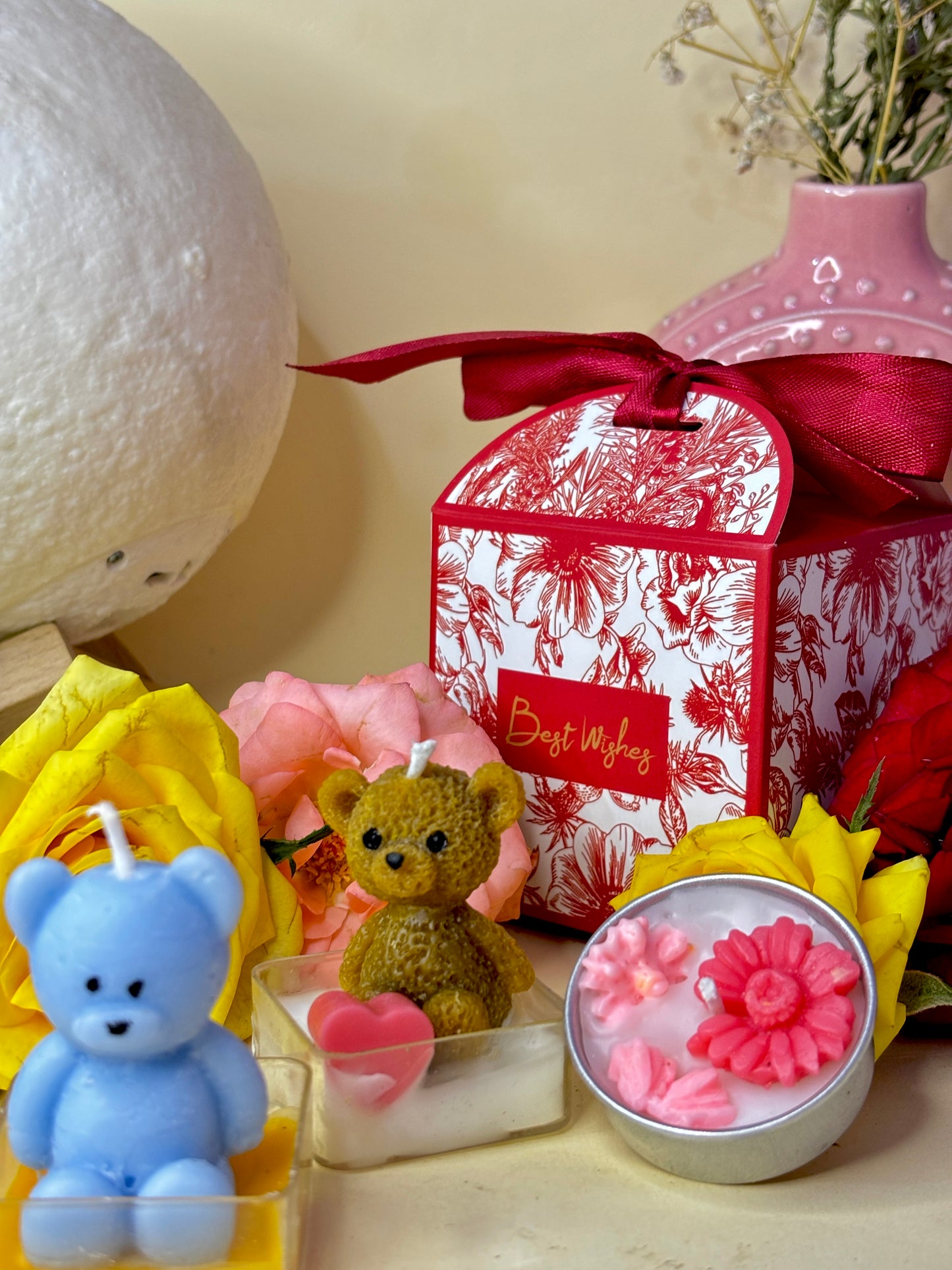 Mini teddy bear candle