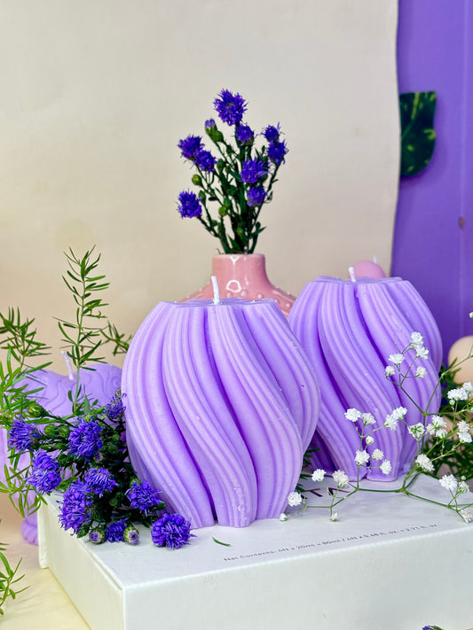 Swirl candle mould